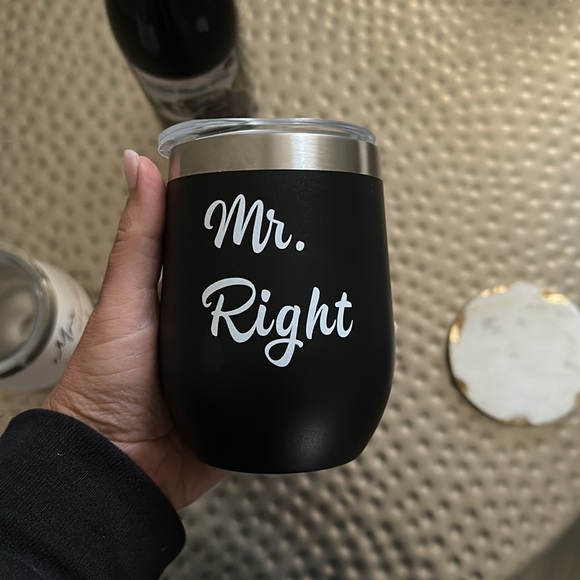Mrs always right and Mr right wine tumblers - Picture 7 of 7